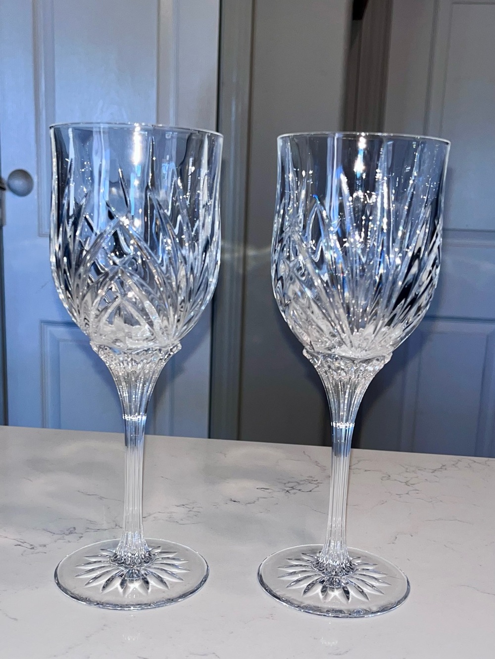 Cristal D'Arques JG Durand “MADRIGAL” Water Wine Glasses 8” Set of 2